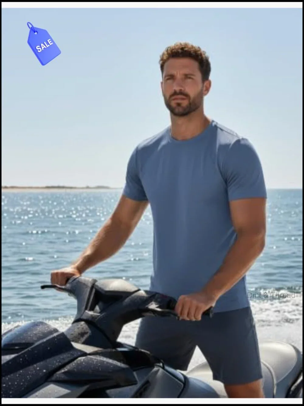 Men's Quick Dry UPF 50+ Rash Guard Swim Shirt Athletic Fit Short Sleeve